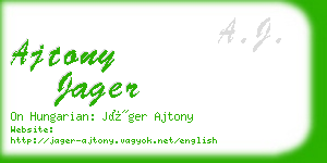ajtony jager business card